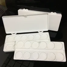 Горячая 24 цвета 2 яруса палитра для ногтей коробка съемный косметический пигмент порошок смешение клея случае инструмент для ногтей