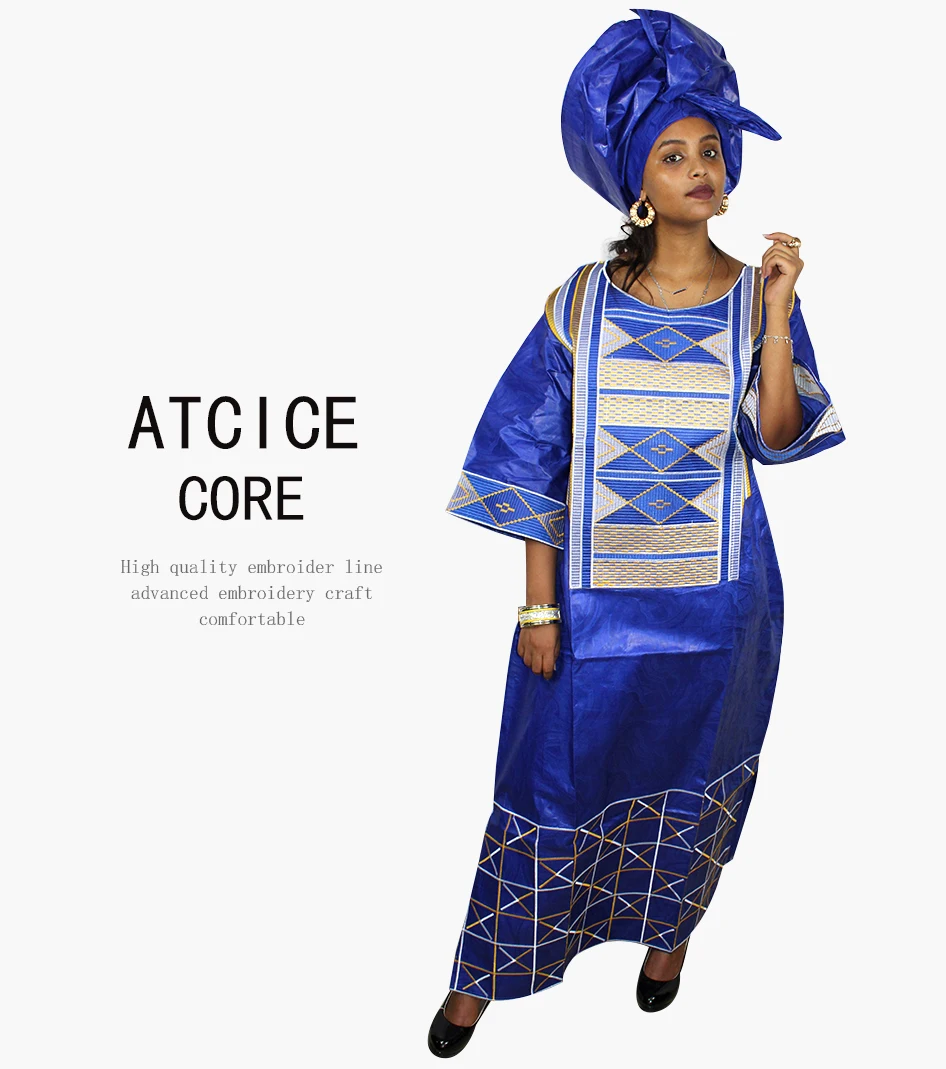 african outfits for ladies Free Shipping African Dresses For Women  Dashiki African Clothing New African Bazin Riche Embroidery Design Long Sleeve A061 african wear for ladies