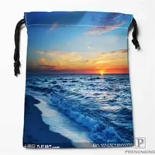Пользовательские печати закат пляжные сумки для покупок на шнурках дорожный мешочек для хранения плавать Туризм игрушка сумка унисекс мульти Size18-12-31-152