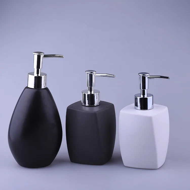 

Ceramic empty bottles are packed pressed empty bottles home furnishing Hotel shampoo shower gel hand washing liquid conditi