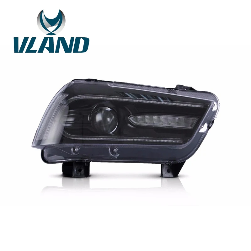 

VLAND Full LED Charger Head Lamp 2011 2012 2013 2014 with Sequential Indicator Signal and Plug and play