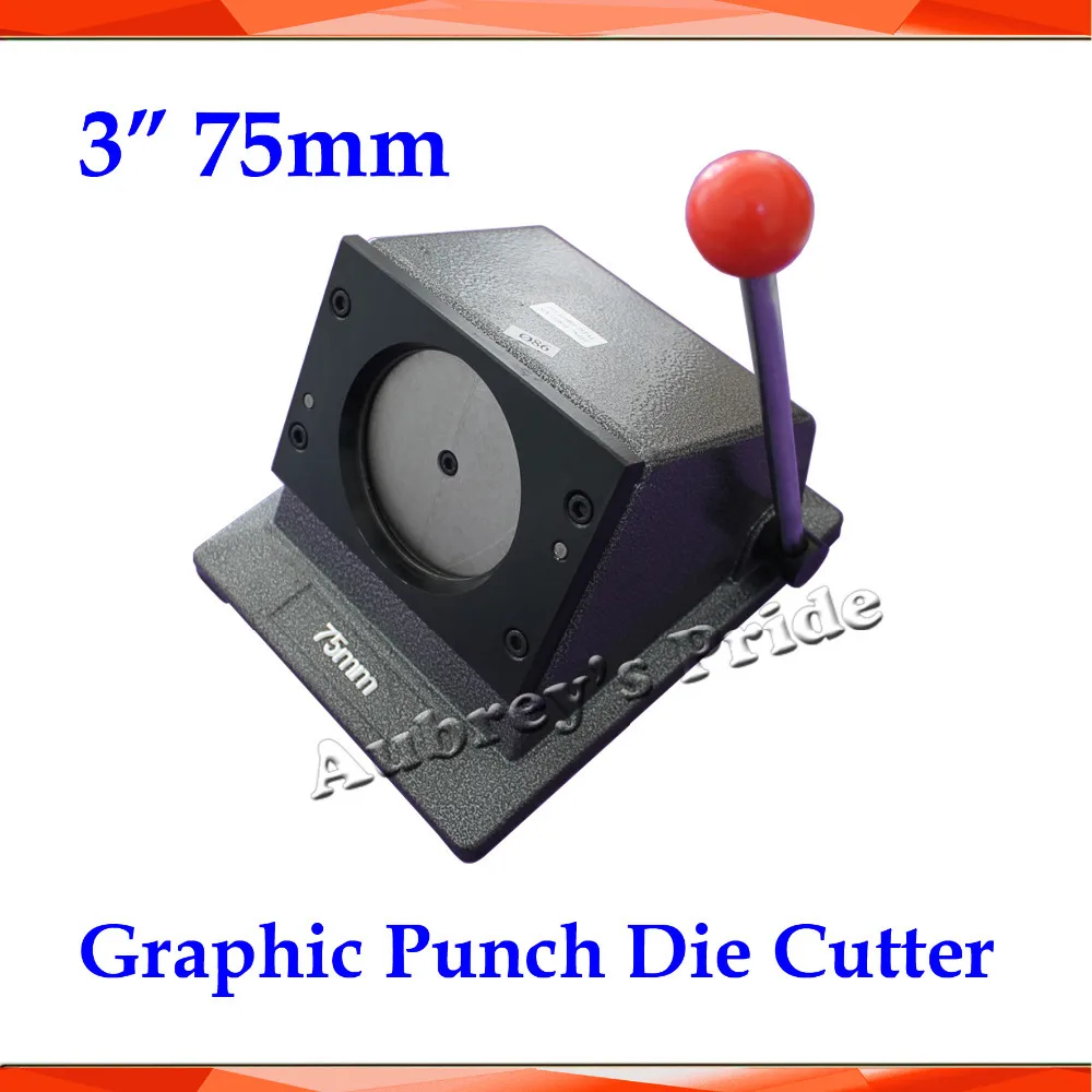 

NEW Heavy Duty Manual 3" 75mm Multi Sheets Stand Paper Graphic Punch Die Cutter for Pro Button Maker