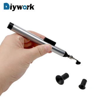 

DIYWORK Solder Picker With 3 Sizes Sucking Alternative Tweezers Vacuum Suction Pen Manually Pumping IC Tool Hand Tool Set