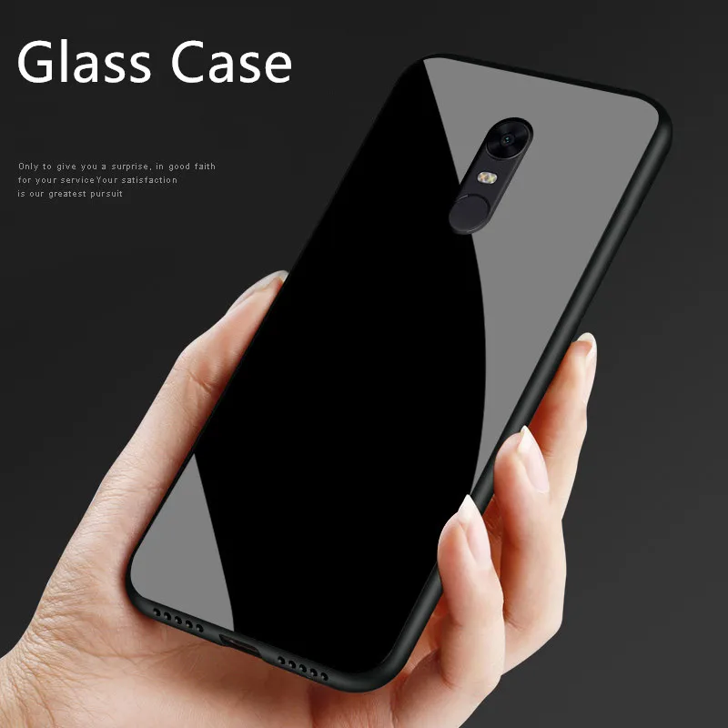 Для Xiaomi Redmi Note 4 стеклянный чехол Роскошный силиконовый мягкий каркас + стеклянная