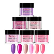 1 унц./шт. Oumisaya порошок для ногтей Цвета, чистый порошок погружения и 10 мл/бутылка Dip полезных мелочей с ярлыком(Базовое покрытие, герметик для защиты, лаки для ногтей