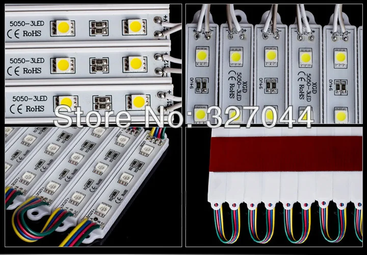 

Wholesale IP65 5050 Led Modules Rgb Led Module Yellow/Green/Red/Blue/White/Warm White Waterproof IP65 DC12V 200pcs/lot