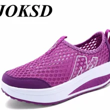 Joksd Обувь для прогулок летние дышащие женские кроссовки на танкетке Chaussure Femme спортивные женские туфли на платформе Zapatos Mujer L07
