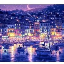 21174 город Кост ночью-краска комплекты номеров для взрослых DIY