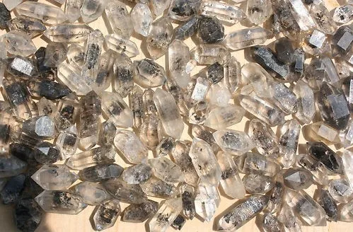 

189g Tianmai Tibetan BLACK Phantom QUARTZ Crystal Double Terminating Specimen