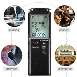 8 ГБ цифровые диктофоны с ЖК дисплей экран MP3 плееры USB перезаряжаемые диктофон стерео для Запись интервью новое поступление