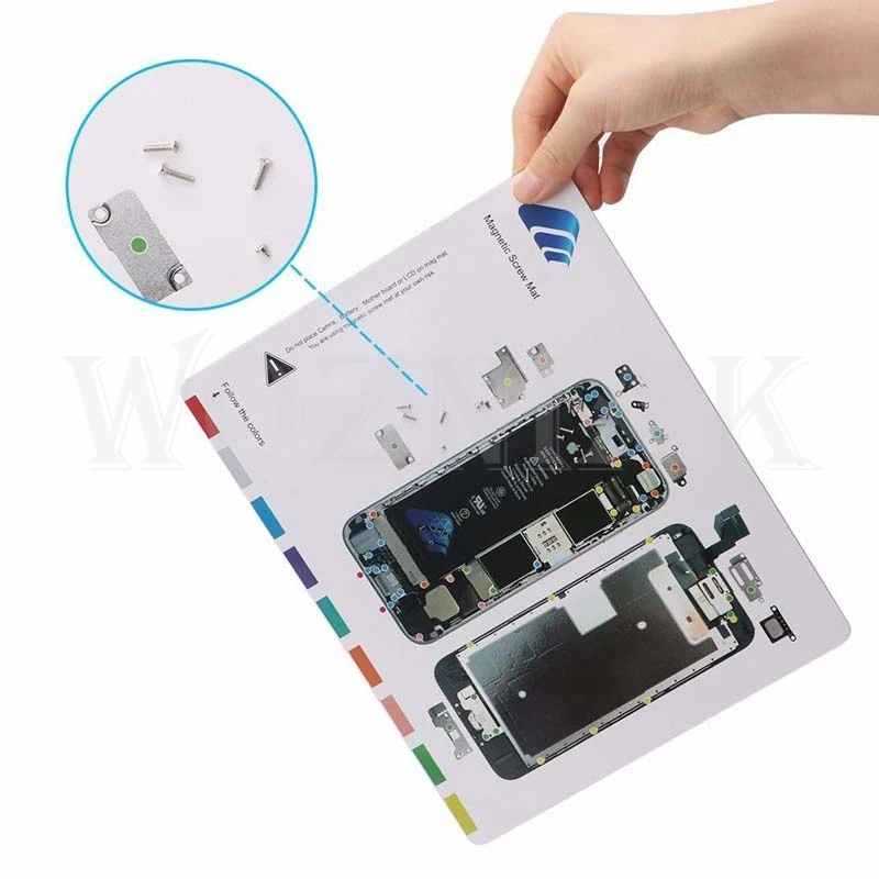 Магнитная винт проекта диаграмма Коврики руководство инструмент, нескользящие Шурупы держатель Коврики для iPhone 5/5S/6/6 P/6 s/ 6sp/7/P/8/8 P демонтажа