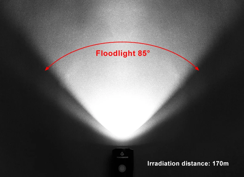 Clearance ROCKBROS Bicycle Light Power Bank Led Waterproof USB Rechargeable Bike Light Side Warning Flashlight 700 Lumen 2000mAh 5 Modes 18