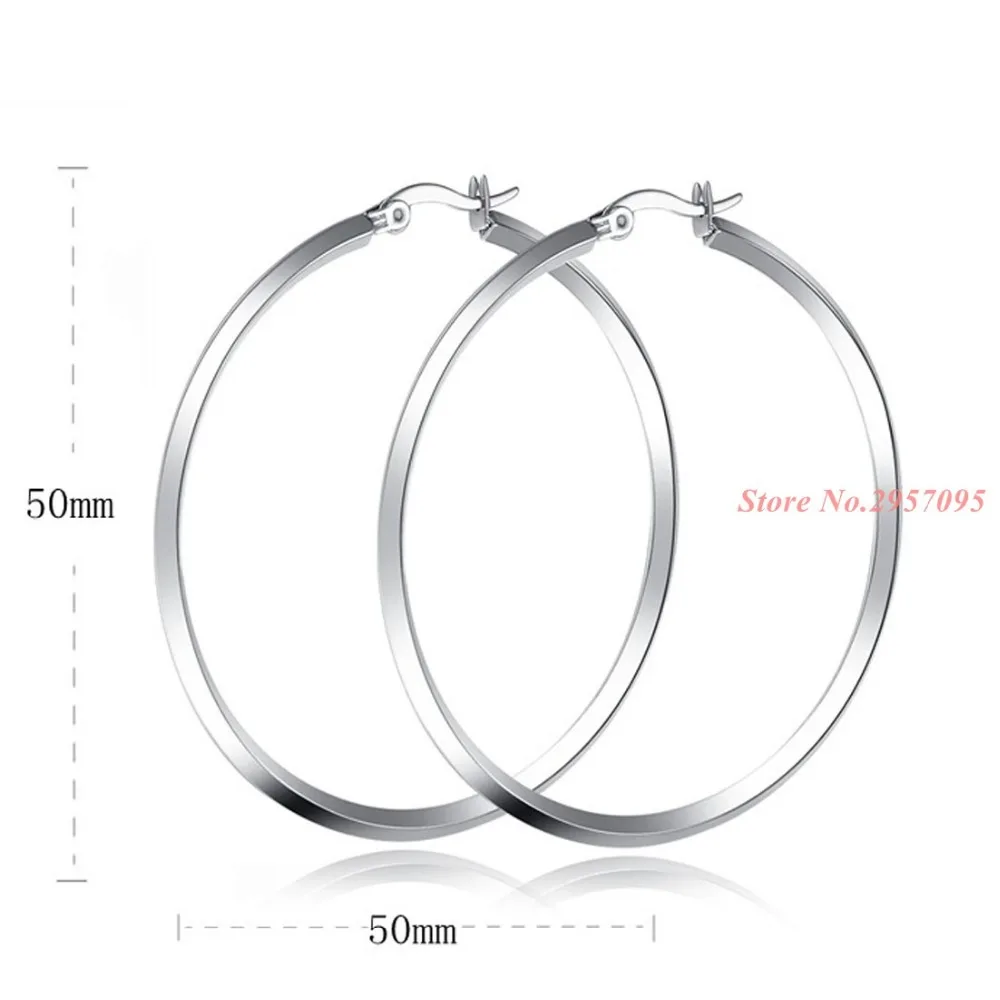 Earrings For Women High Quality Stainless Steel Earrings Polished Circle Trendy Jewelry Cute Earrings fine Jewelry Gifts