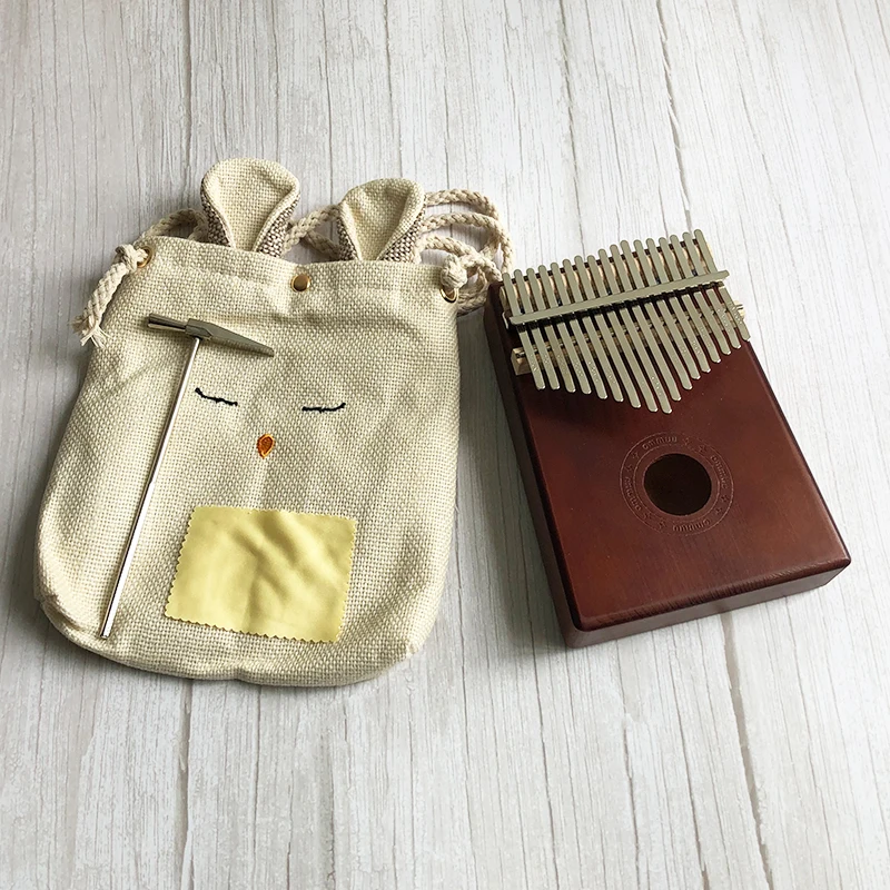 17 клавиш на палец Kalimba Paino Mbira Sanza большой пианино карманный размер поддержка сумка