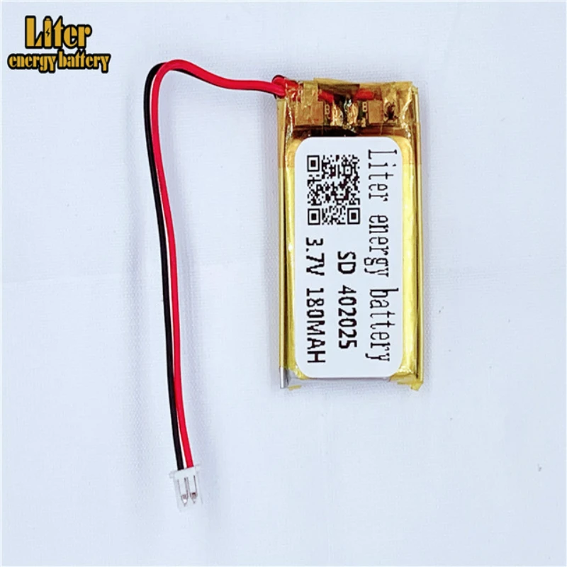 

ZH1.25 plug 180mAh 402025 3.7V lithium polymer battery Bluetooth headset point reading pen electronic lighter