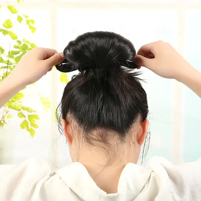 2 Magic Diy Lady Girls Silk Hair Donut Bun Maker French Twist Tool