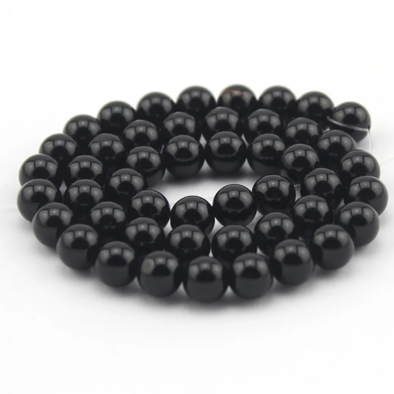 

Free Shipping 4MM 6MM 8MM 10MM 12MM Round Black Obsidian Beads