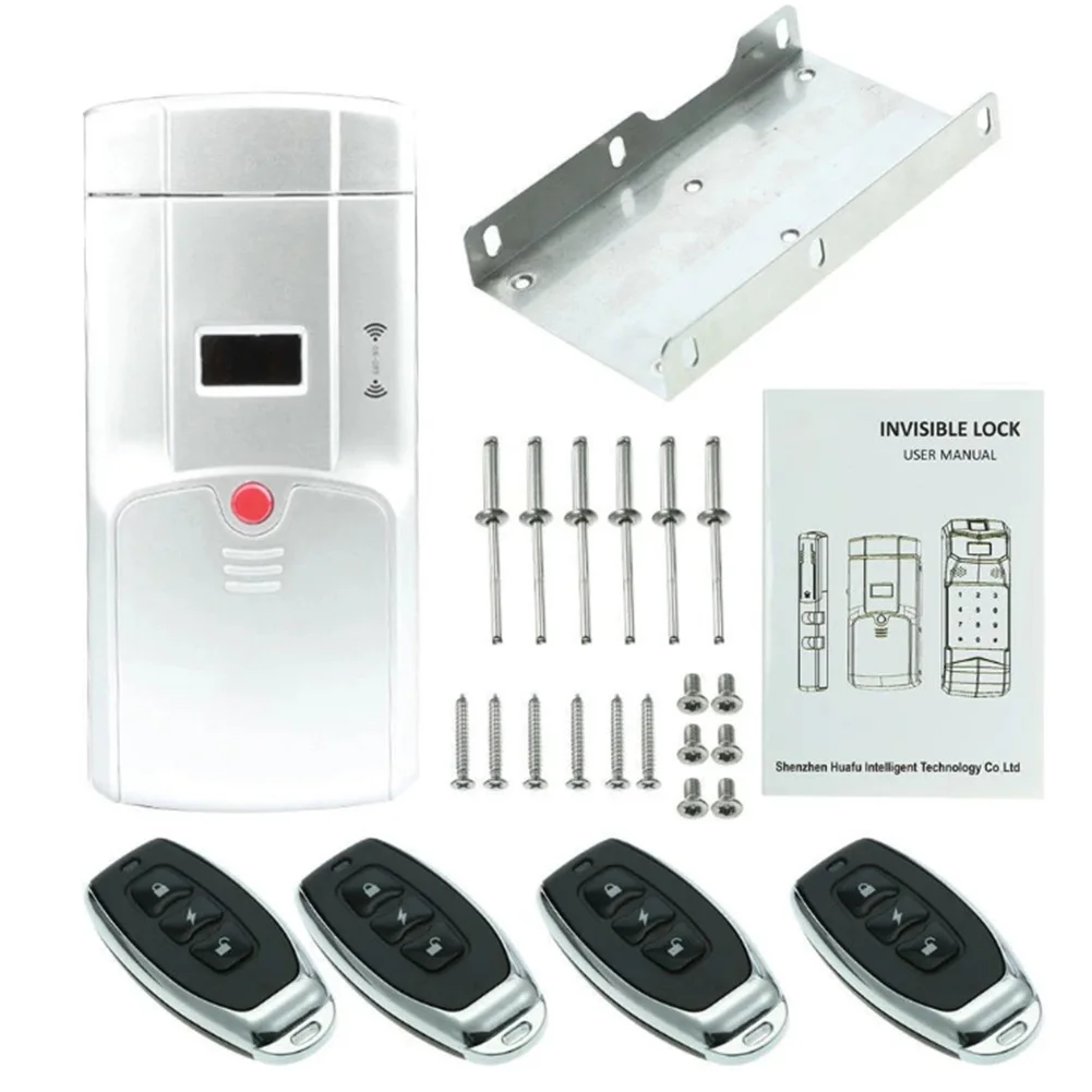 

IOS Android Battery Powered Remote Drawer Entry Keyless Dual Circuit Electric Lock Door Cabinet Security Intelligent Wireless