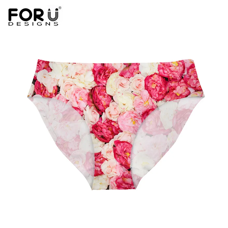Женские бесшовные трусики с цветочным 3D рисунком размеры S XL|panties big size|seamless