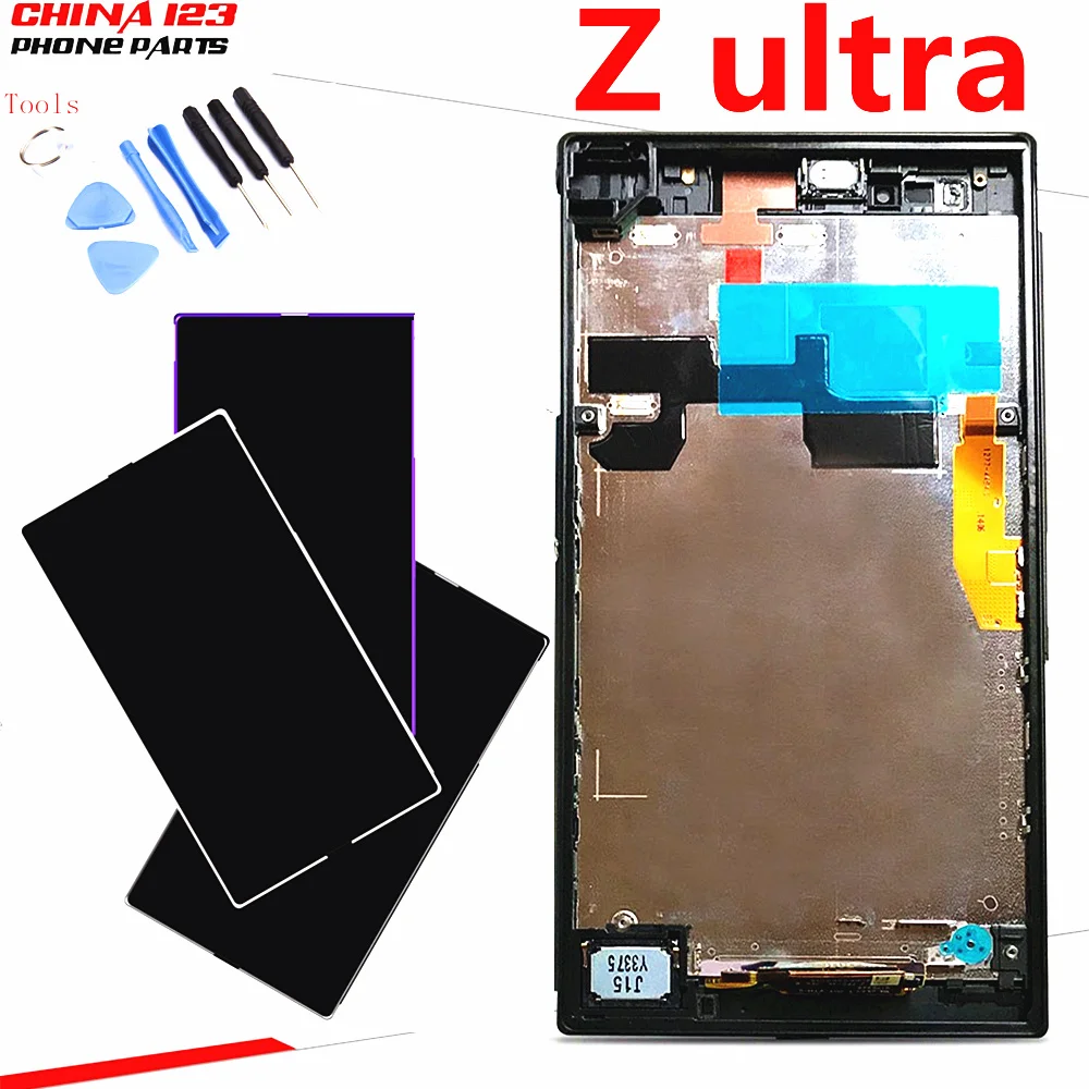 Продажа Оригинальный ЖК дисплей для SONY Xperia Z Ultra дисплей сенсорный экран дигитайзер для SONY Xperia Z Ультра дисплей XL39h XL39 C6833 C6803 C6802