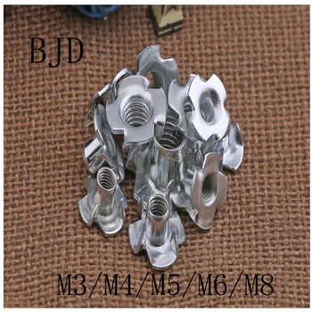 

100PCS/lot M3- M10 Four Claw Nut /Four Claw Female Furniture Nut/Captive T Pronged Tee Blind Nuts