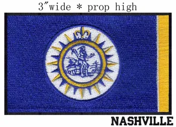 

Nashville, Tennessee USA Flag 3" wide shipping /high discount/delicate adornment/Fashion cap sticker