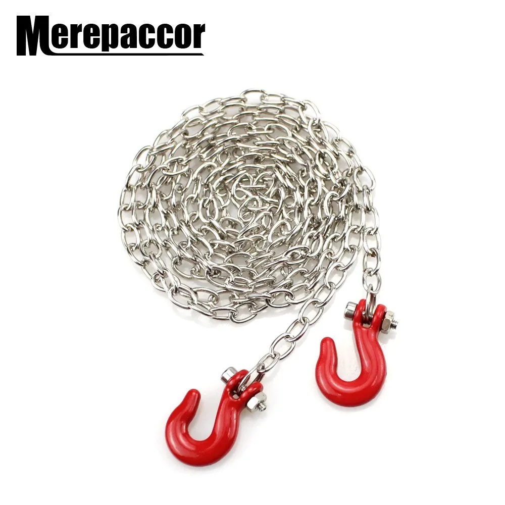 

1:10 RC Crawler Accessories Tow Chain with Trailer Hook for Axial SCX10 90046 TAMIYA CC01 D90 D110 TF2 RC Climbing Car