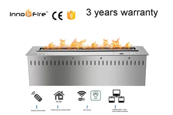 

24 inch black or silver wifi remote control intelligent electric ethanol artificial fireplace