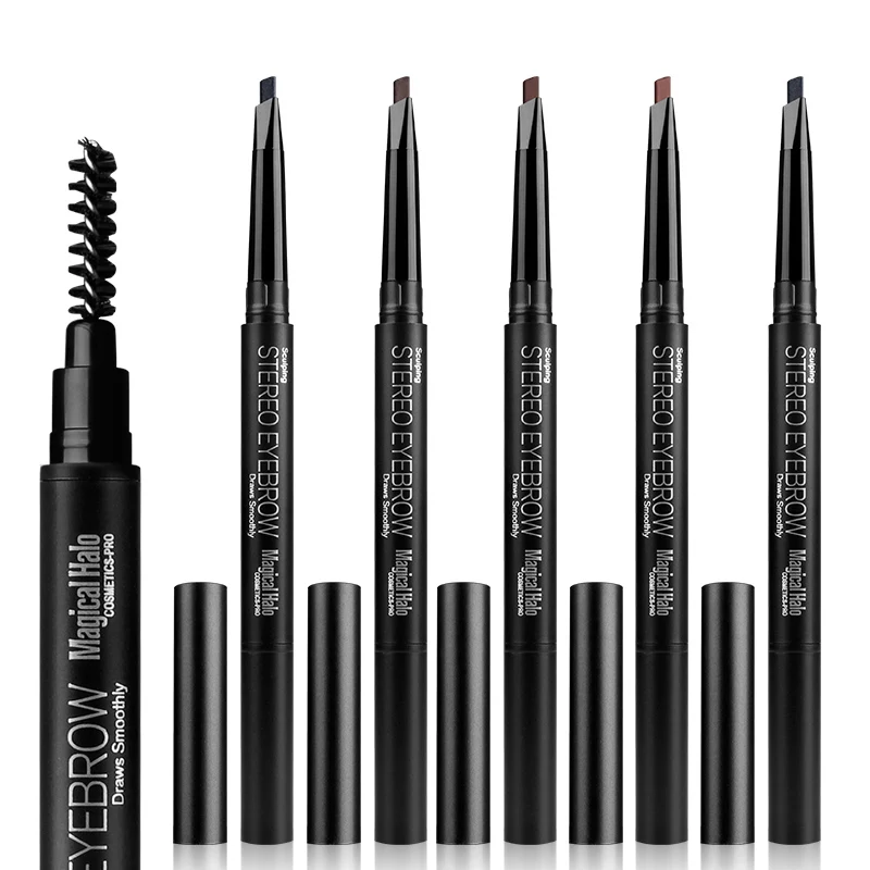 

Eyebrow Pencil Makeup 5 Color Automatic Double Head Rotating Waterproof Long Lasting Professional Fine Sketch Eye Brow Pencil