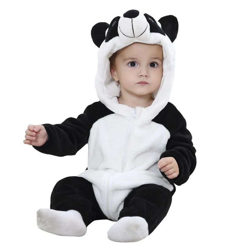 Panda SLAIXIU; Детская Хлопковая пижама для сна; Детский костюм с рисунком панды из мультфильма для девочек; одежда для сна для мальчиков; одеяло для новорожденных; комбинезон - Цвет: Panda