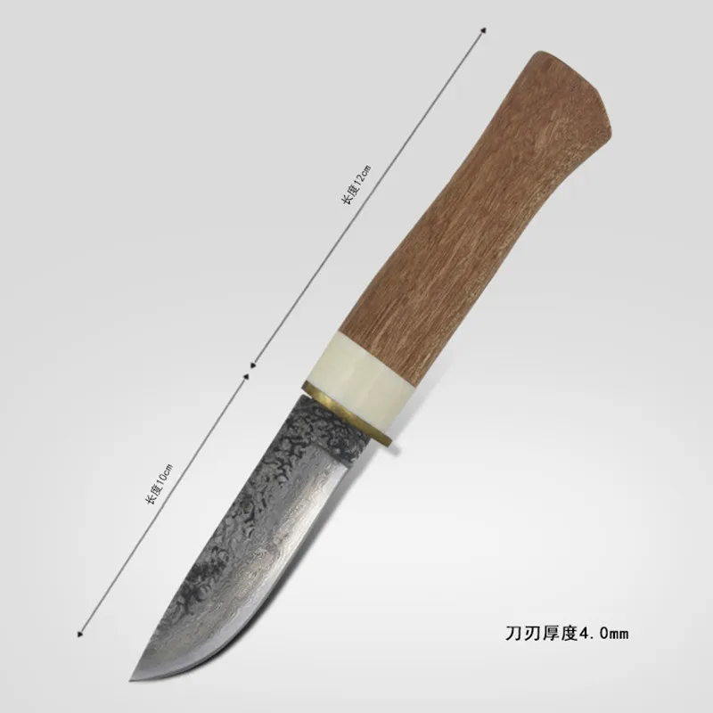 Ручной Кованый охотничий нож высокой твердости с деревянной ручкой переносные ножи для выживания походные тактические инструменты EDC