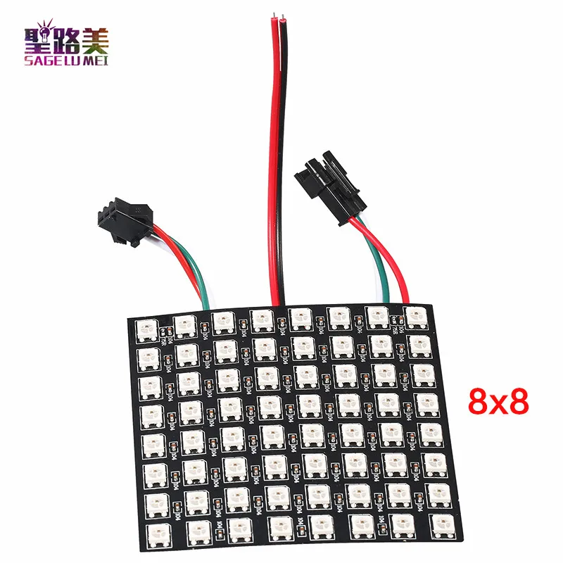 8-8-16-16-8-32-Pixel-256-Pixels-WS2812B-Digital-Flexible-LED-Programmed-Panel-Screen3