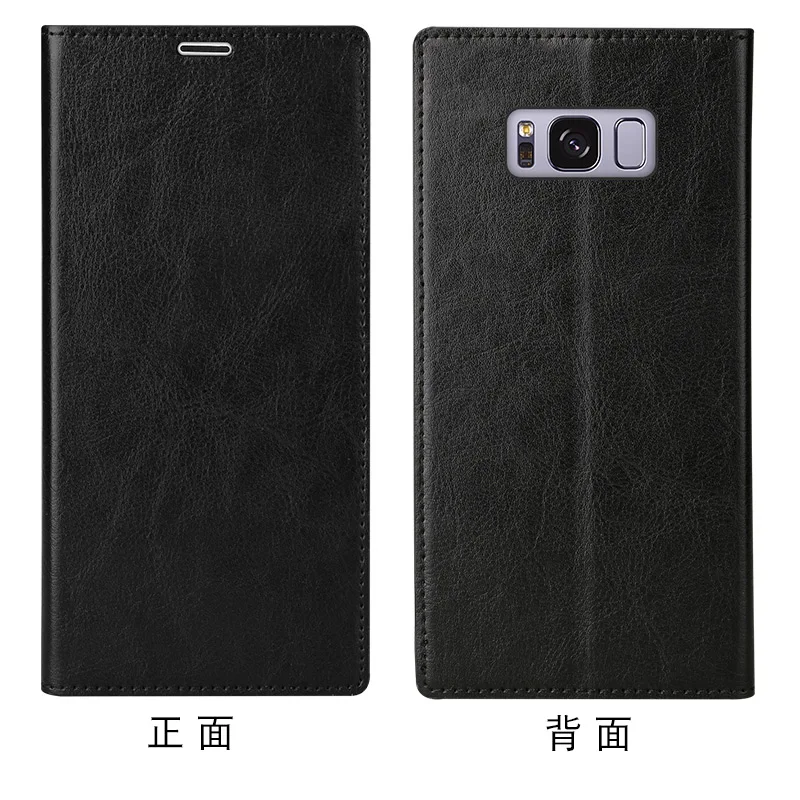 Натуральная кожа противоударный флип чехол для samsung Galaxy s10 S9 S7 S8 plus Note 10 8 9 a50 a70 A30 a10