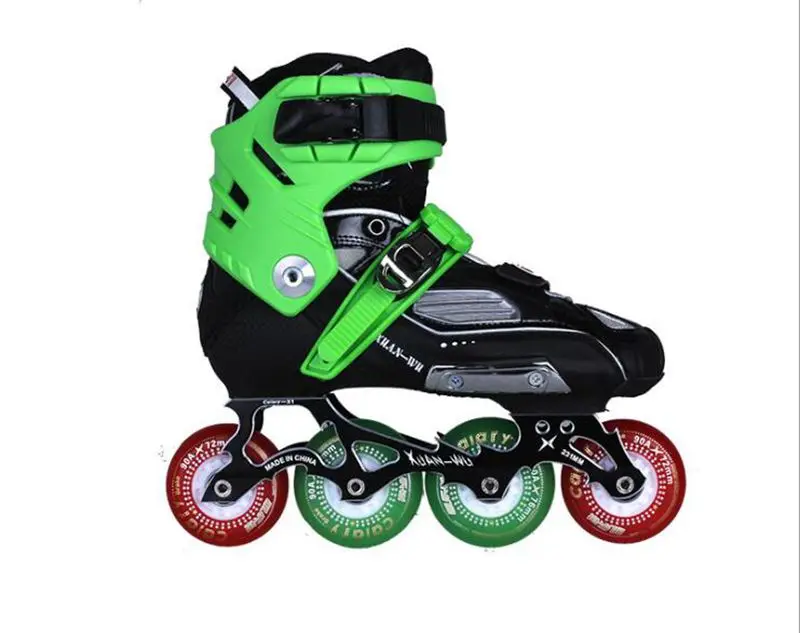 عالية الجودة! المهنية سباق التعرج حذاء تزلج بعجلات الأسطوانة الكبار أحذية التزلج انزلاق شحن التزلج Patines