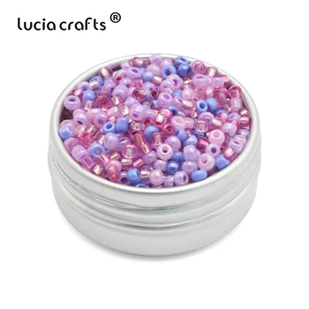 

SALE!Lucia crafts 20g/lot 2mm Multi colors Glass Loose Seed Beads for Clothing decoration Jewelry Making DIY Accessories E1013