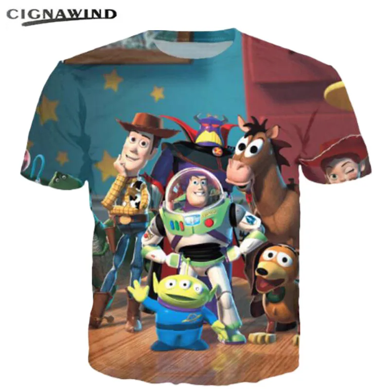 Classic cartoon Toy Story character Buzz Lightyear t shirt Men women t