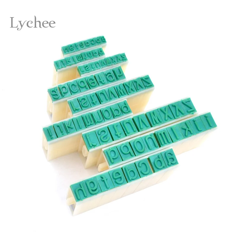 

Lychee Life 1 Set Detachable English Alphabet Letter Stamp Plastic Rubber Stamps Scrapbooking Set for Marking