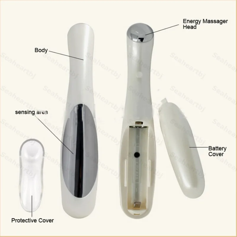 1  Mini Eye Massage Device Pen Type Electric Eye Massager Facials Vibration Thin Face Magic Stick Anti Bag Pouch & Wrinkle
