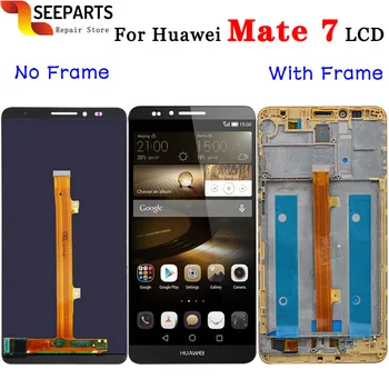 

Fpr Huawei mate 7 LCD Display+Touch Screen Digitizer Assembly Replacement Parts Screen with Frame 6.0" For Huawei mate7 LCD