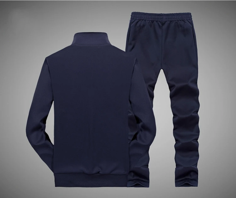Тан Прохладный 2019 Для мужчин новый бренд мода спортивные костюмы куртка + спортивные брюки комплект из двух предметов спортивный костюм