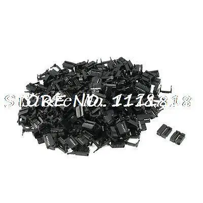 

200 Pcs FC-12P 12 Pin Male IDC Socket Plug Ribbon Cable Connector Black