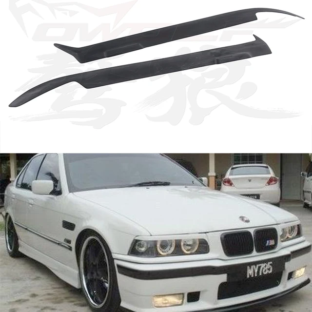 E36 FRP Primer Car Headlight Eyelid Eyebrows Cover Trim Sticker for BMW
