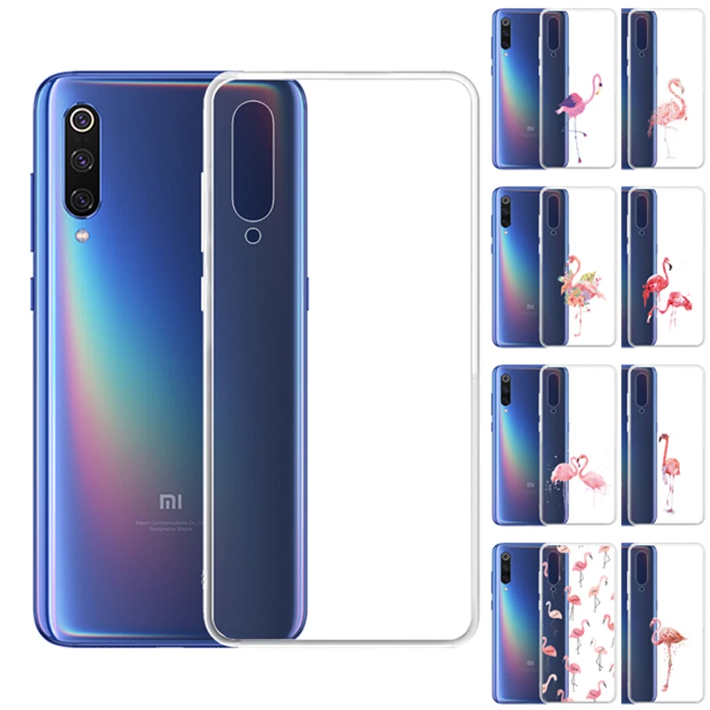 

Flamingo Printed Soft Silicone Clear Case for Xiaomi Mi 9 6.39" Mi9 SE Explorer Anti-Scratch Anti-FingerPrint Cover Custom OEM