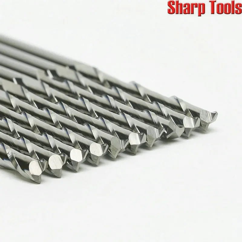 2 Flute Carbide End Mill Tungsten Milling Cutter CNC Router Bits for MDF Acrylic Spiral Engraving Cutting Tools