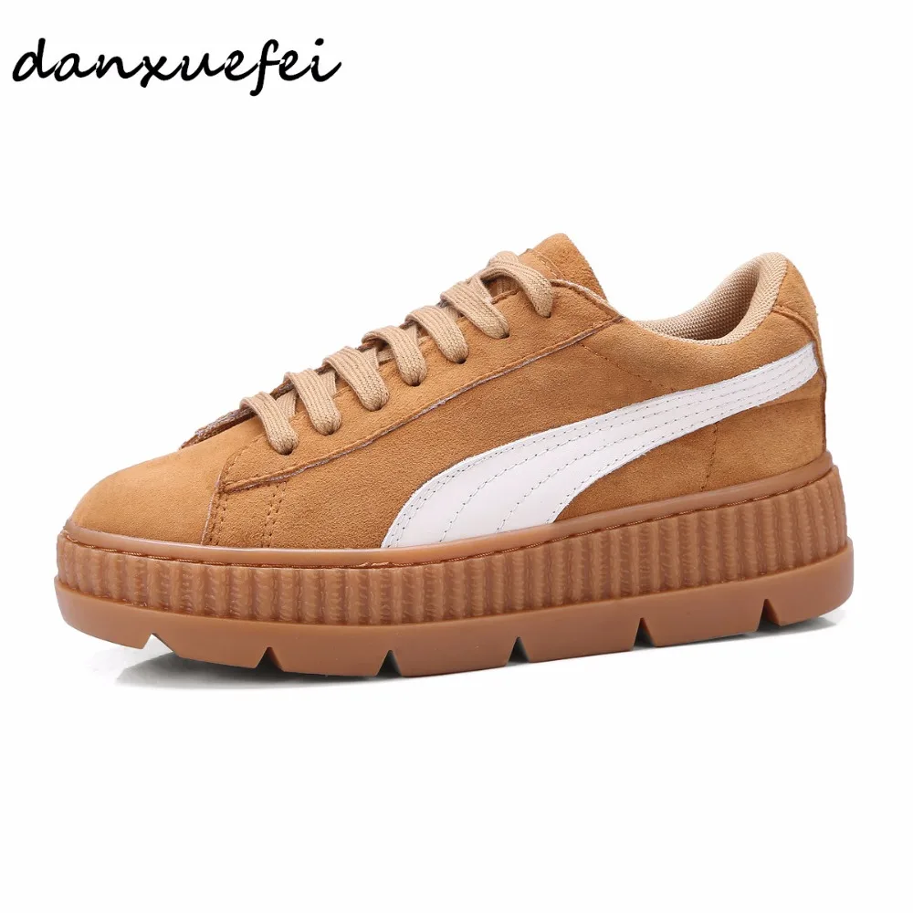 

Women's genuine suede leather platform flats oxfords brand designer leisure espadrilles high quality lace-up comfortable shoes