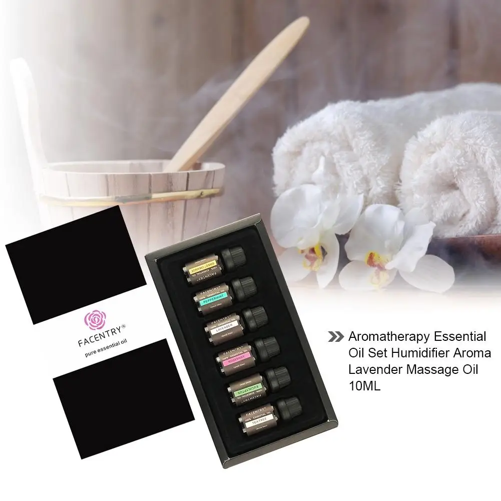 6pcs Set Pure Natural Aromatherapy Oils 10ml Each For Humidifier Water soluble Fragrance Diffuser Oil Massage 2