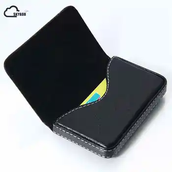 

New High Quality Men Black Pocket PU Leather Business ID Credit Card Holder Case Wallet Card ID Holders Card Money Bags