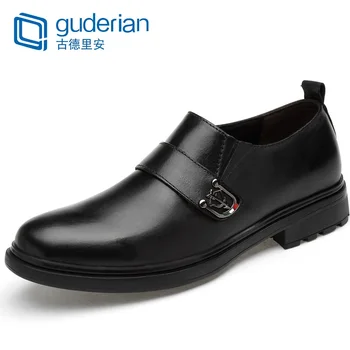 

GUDERIAN Men Shoes Italian Luxury Genuine Leather Men Shoes Business Casual Black Men Dress Shoes Chaussure Montante Homme