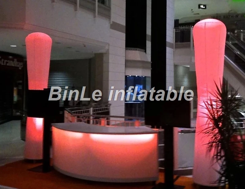 

Portable LED multi-color lights tube advertising inflatable light pillar with remote control