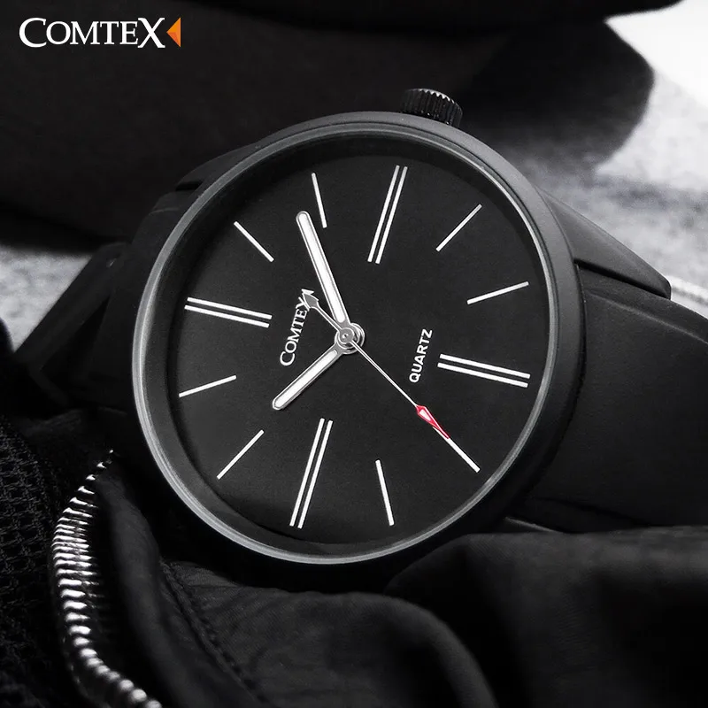 Comtex Брендовые мужские часы большой циферблат наручные Аналоговые Дисплей
